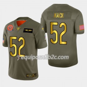 Camiseta Hombre NFL Chicago Bears Khalil Mack 52 Nike 2019 Salute to Service 100th
